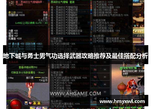 地下城与勇士男气功选择武器攻略推荐及最佳搭配分析