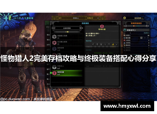 怪物猎人2完美存档攻略与终极装备搭配心得分享